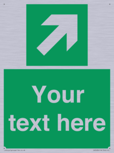 Custom Arrow Top Right Sign